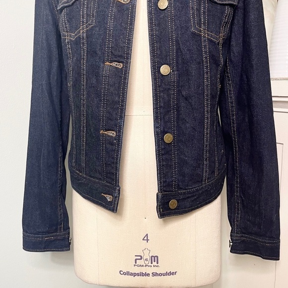 Ralph Lauren Denim Trucker Jean Jacket Dark Blue Size Small - Picture 7 of 9